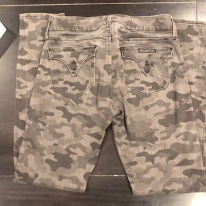 Hudson Black & Gray Camo Jeans Size 28